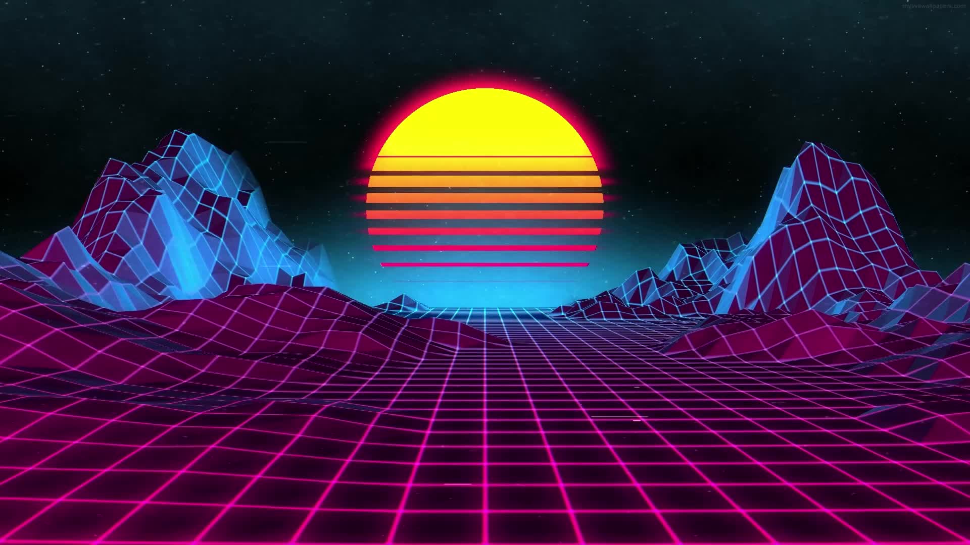 PC Neon Sunset Live Wallpaper Free