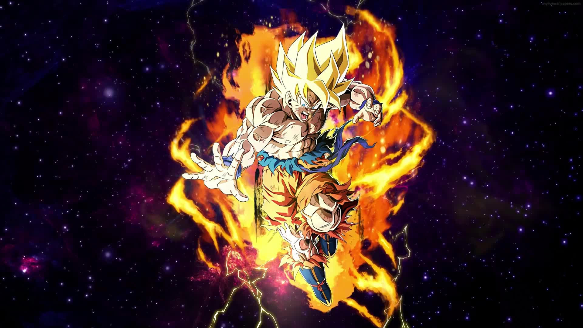 PC Strike of Full Anger Super Saiyan Goku Live Wallpaper Free