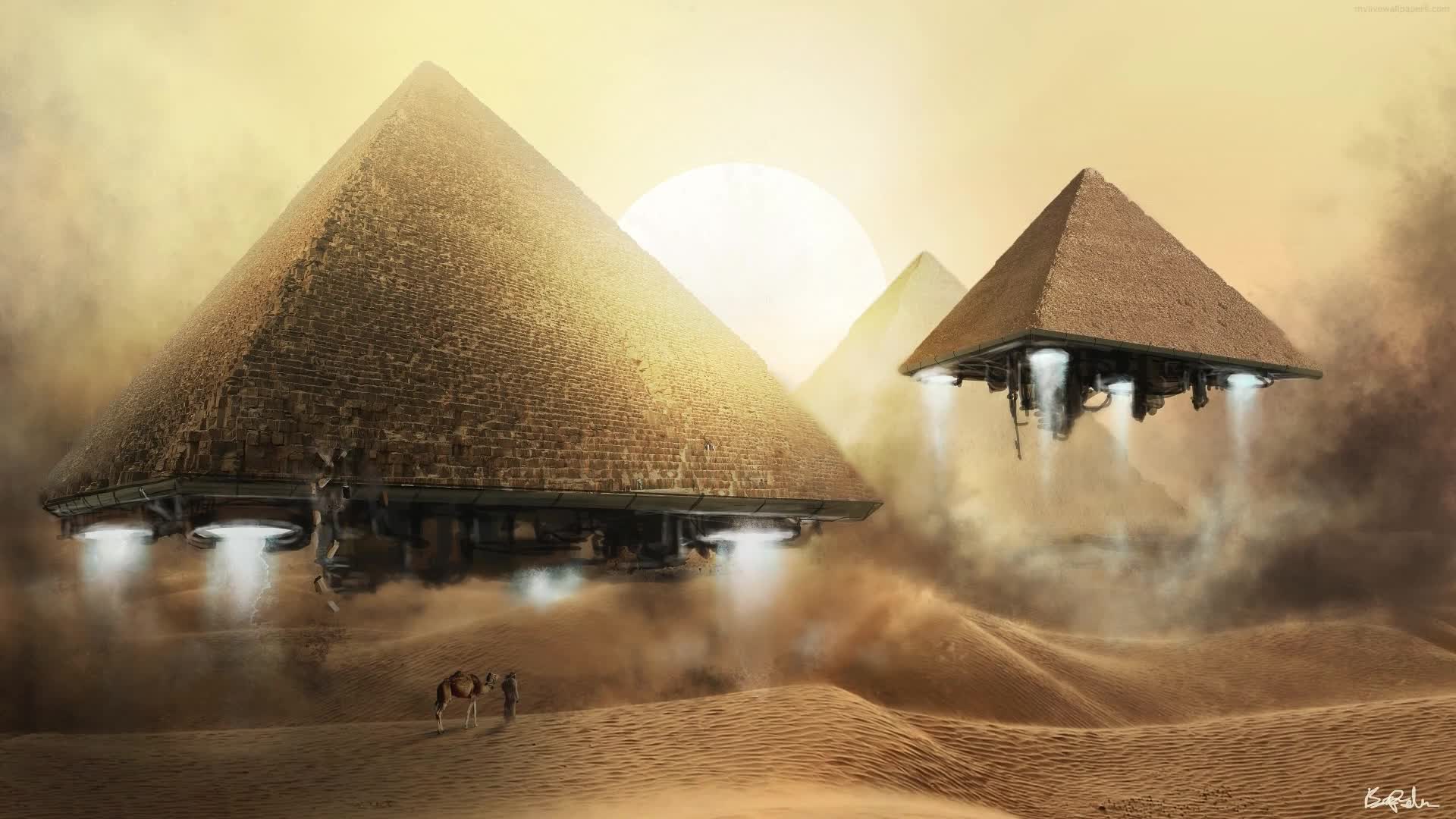 PC Pyramid Spaceships Live Wallpaper Free