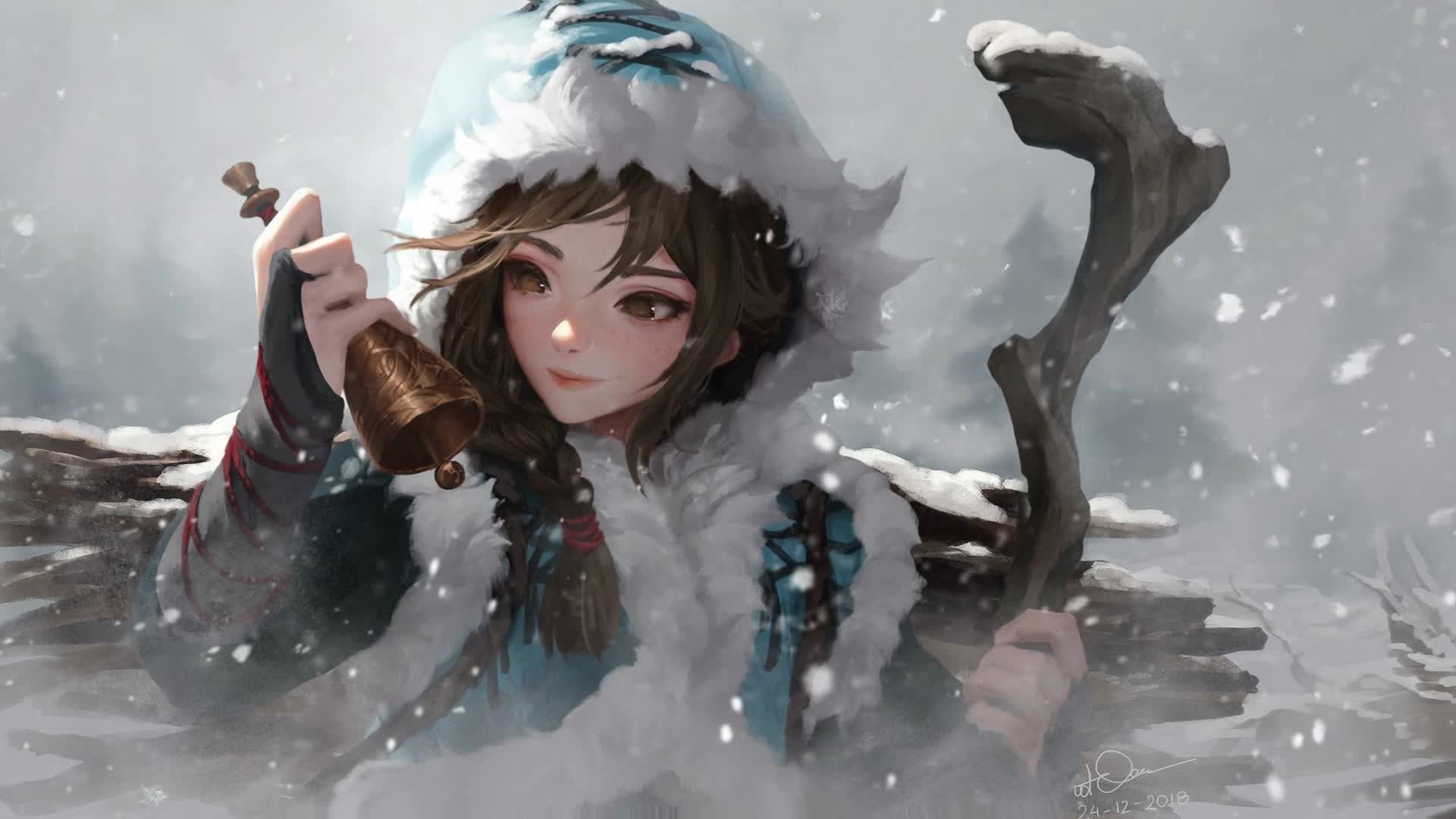 PC Bell Girl Live Wallpaper Free