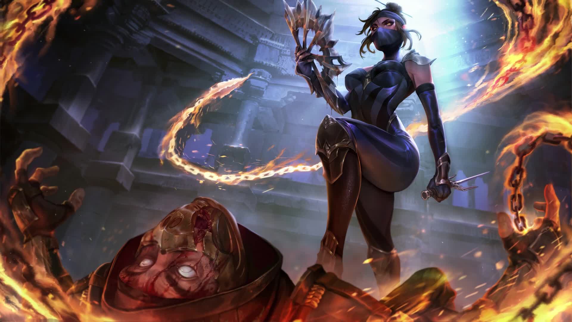 PC Kitana Fire Chains Mortal Kombat Live Wallpaper Free