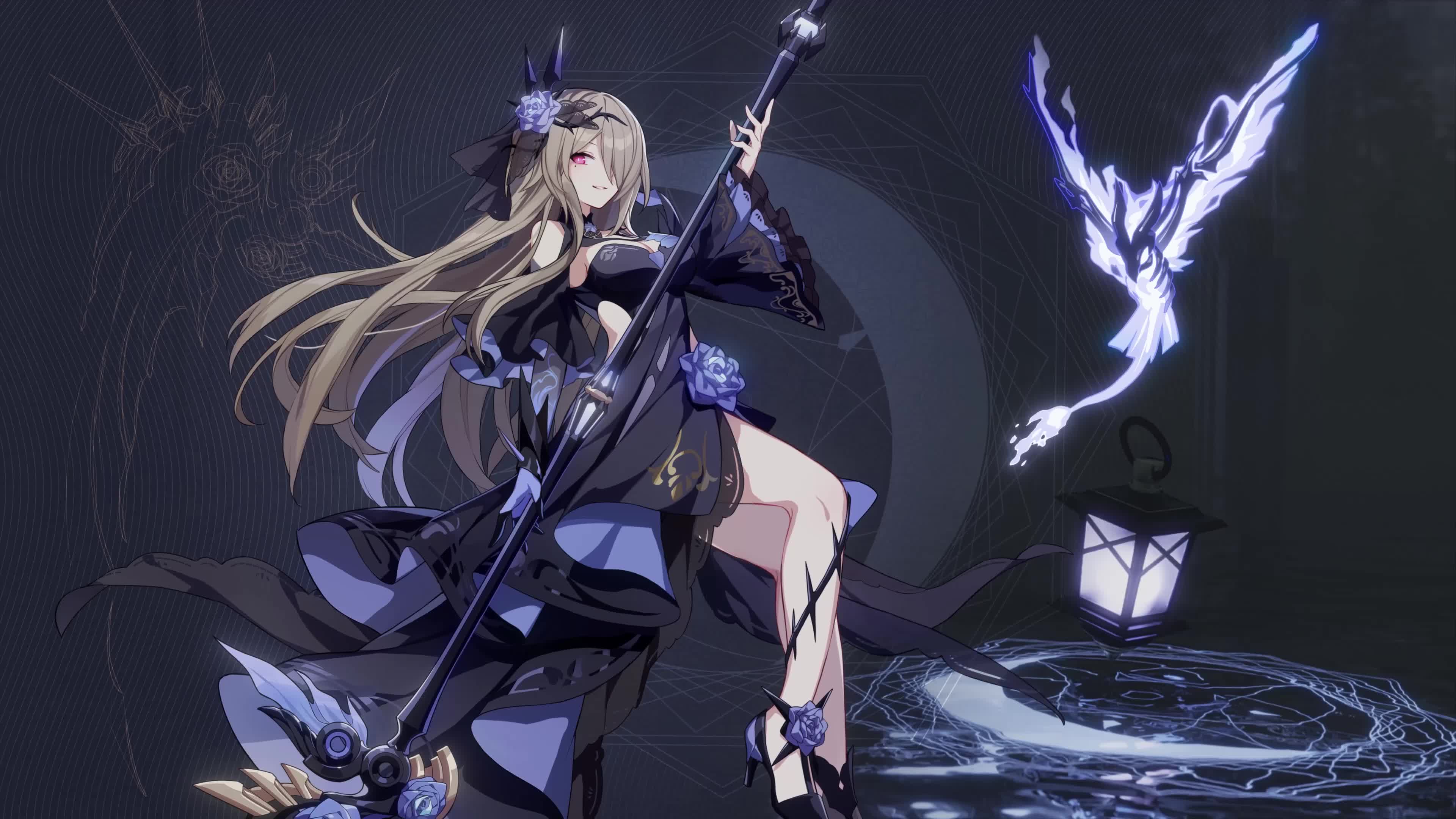 PC Magic Night Rosemary Honkai Impact 3 4K Live Wallpaper Free