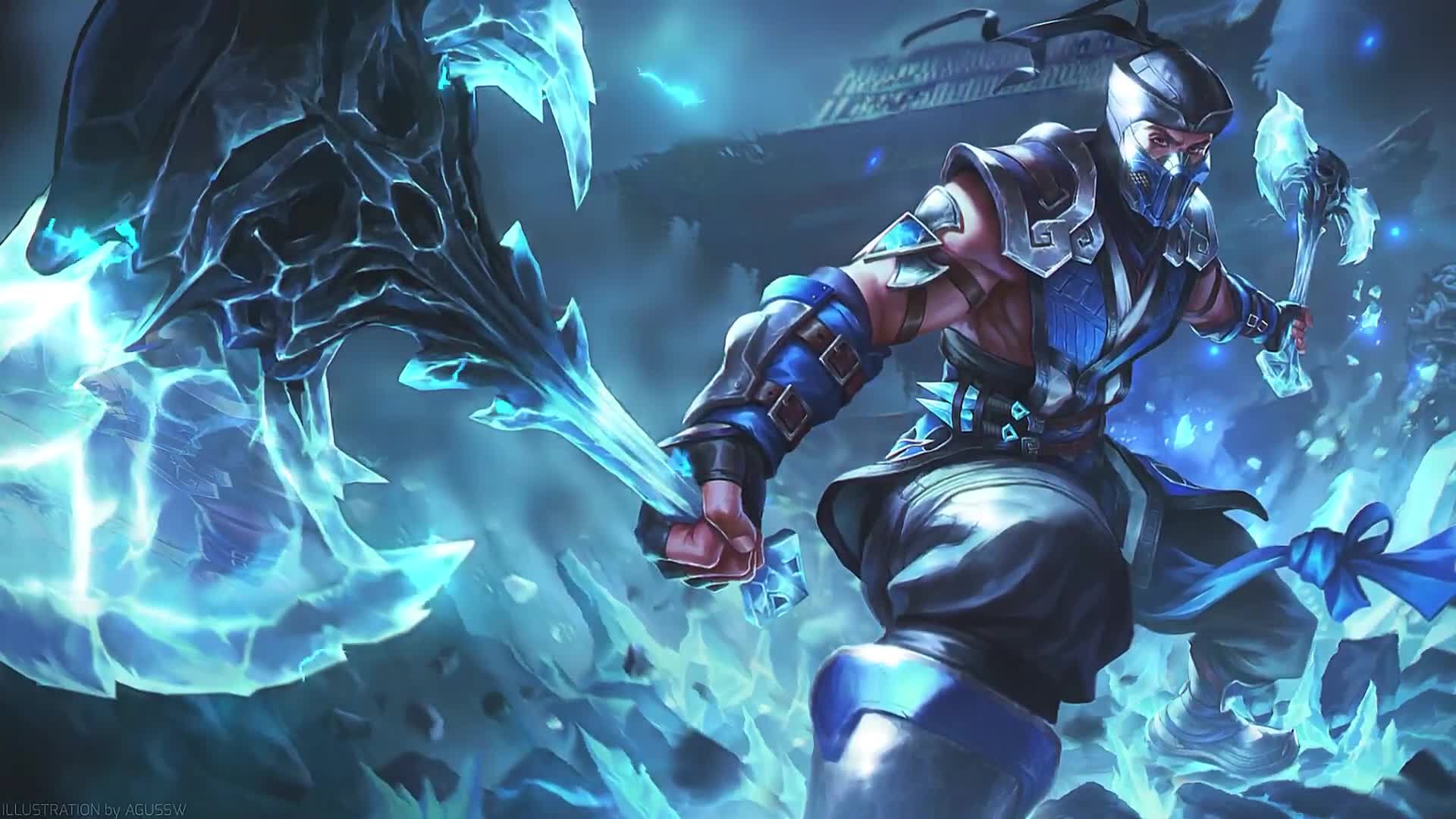 PC Sub Zero with Axes Live Wallpaper Free