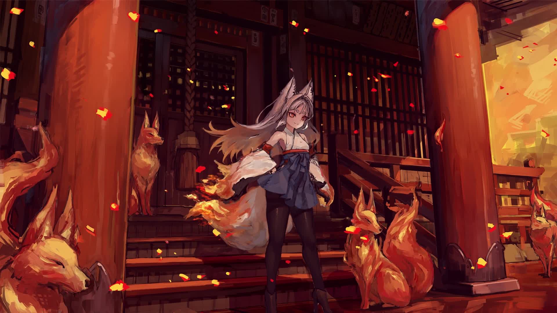 PC Fox Girl Live Wallpaper Free