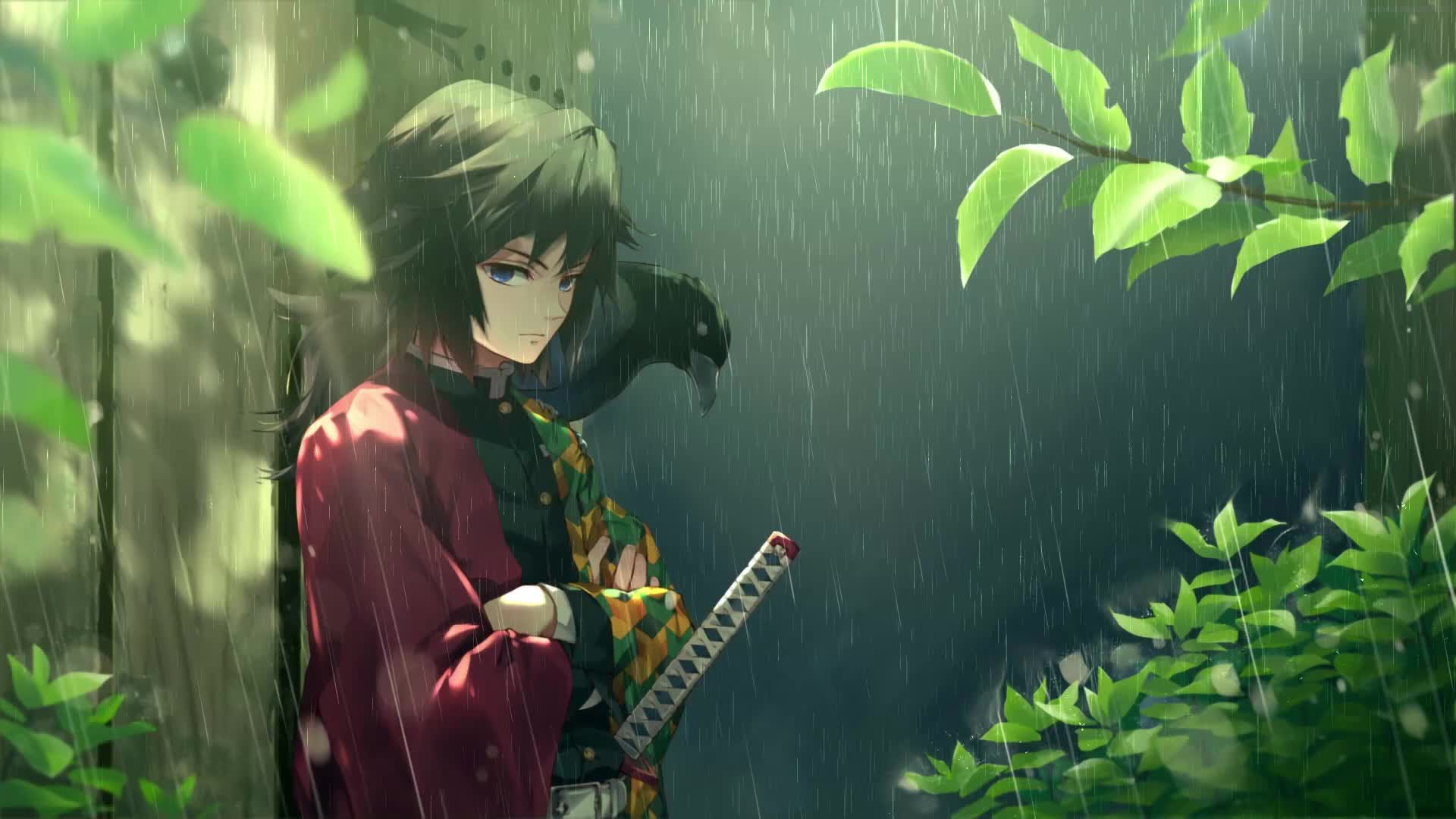 PC Giyu In The Rain Live Wallpaper Free