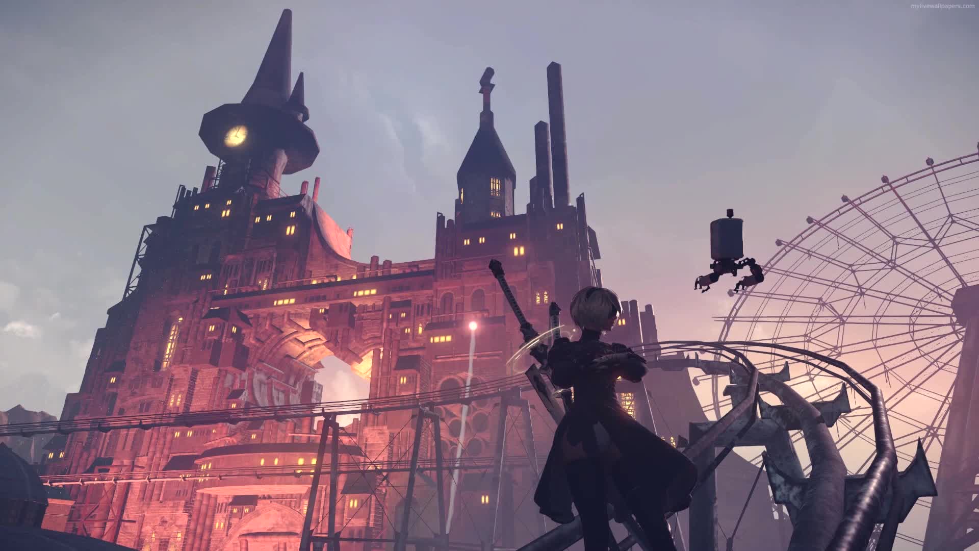 PC Fireworks Nier Automata Live Wallpaper Free