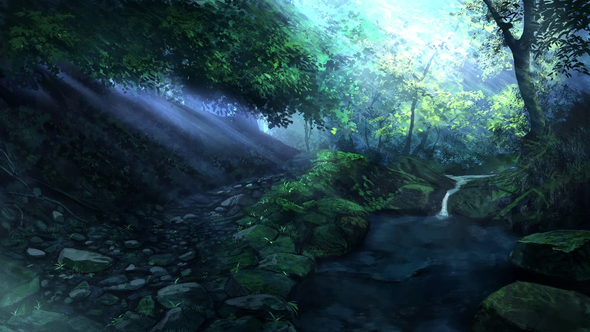 PC Forest Clear Stream Live Wallpaper Free live wallpaper
