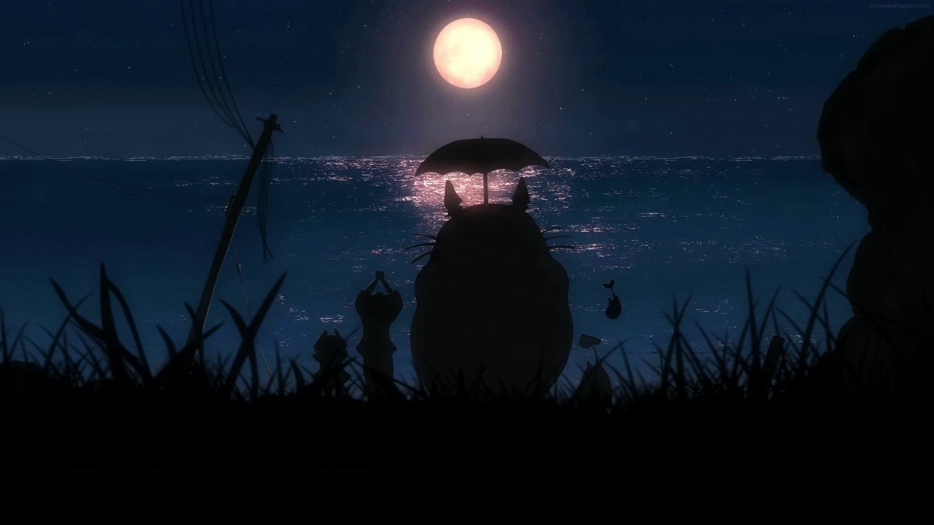 PC Totoro by the Beach Live Wallpaper Free