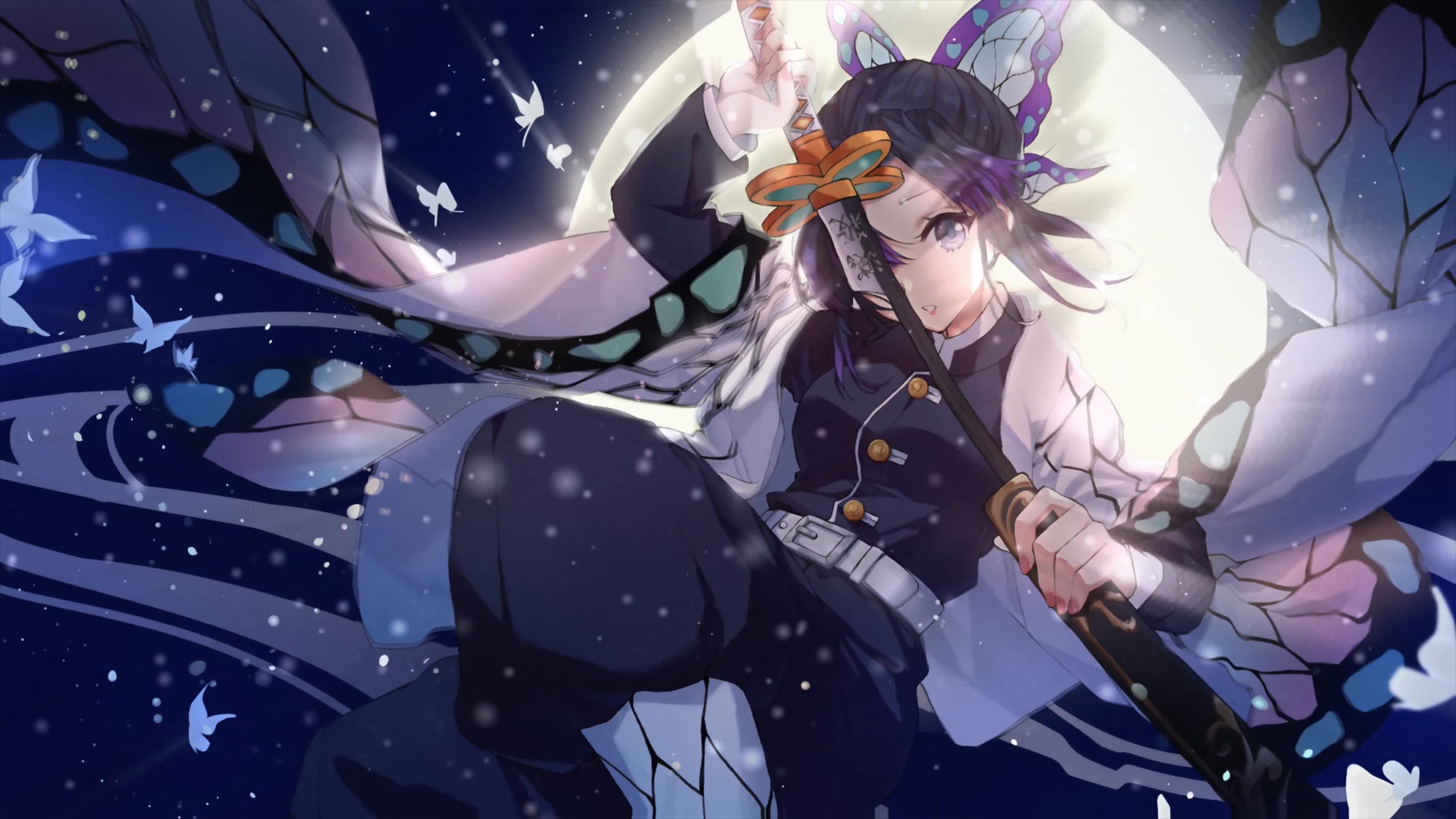 4K Shinobu Kochou Kimetsu No Yaiba 3 Live Wallpaper For PC