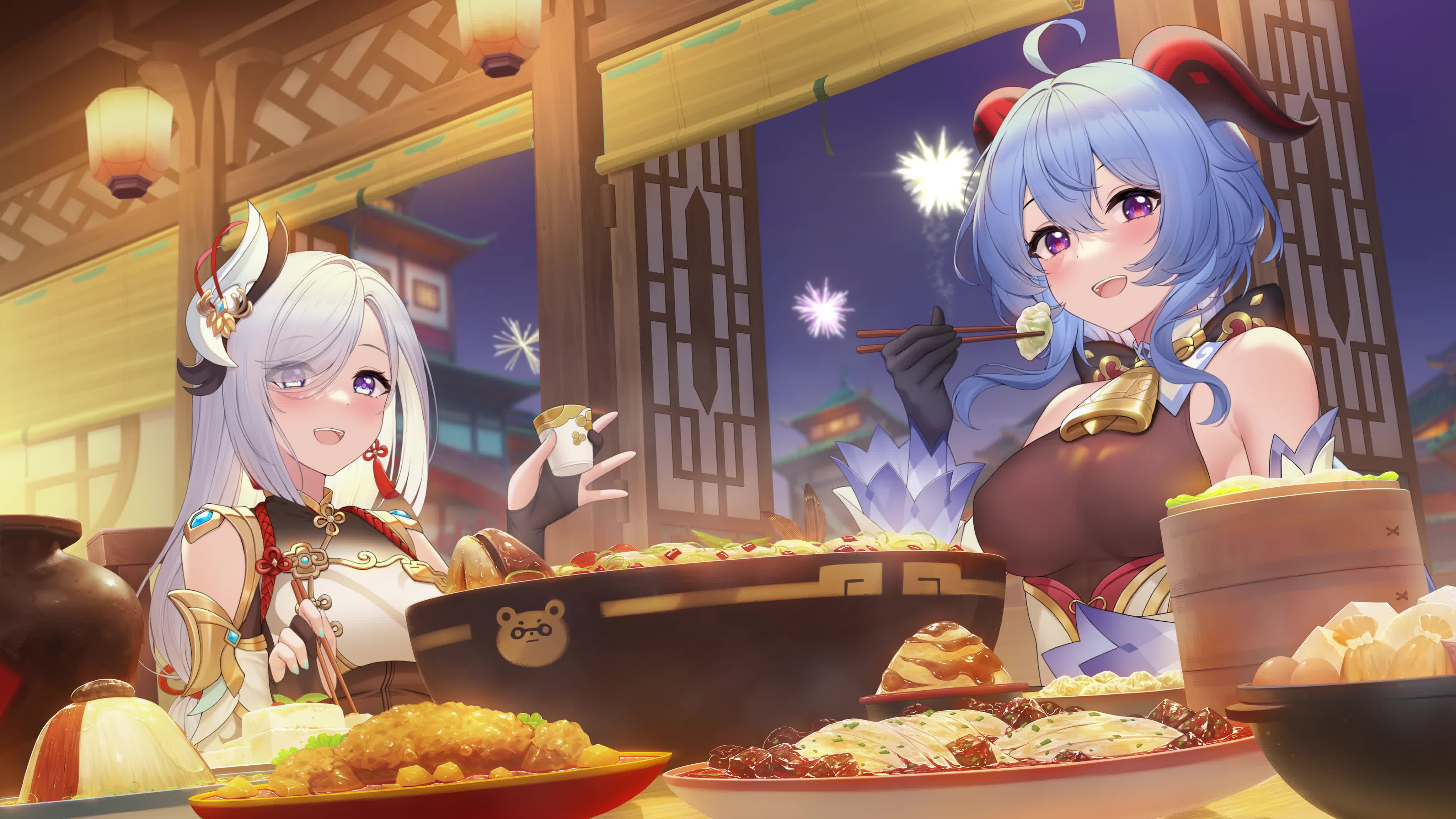 PC Anime Shenhe x Ganyu Live Wallpaper live wallpaper