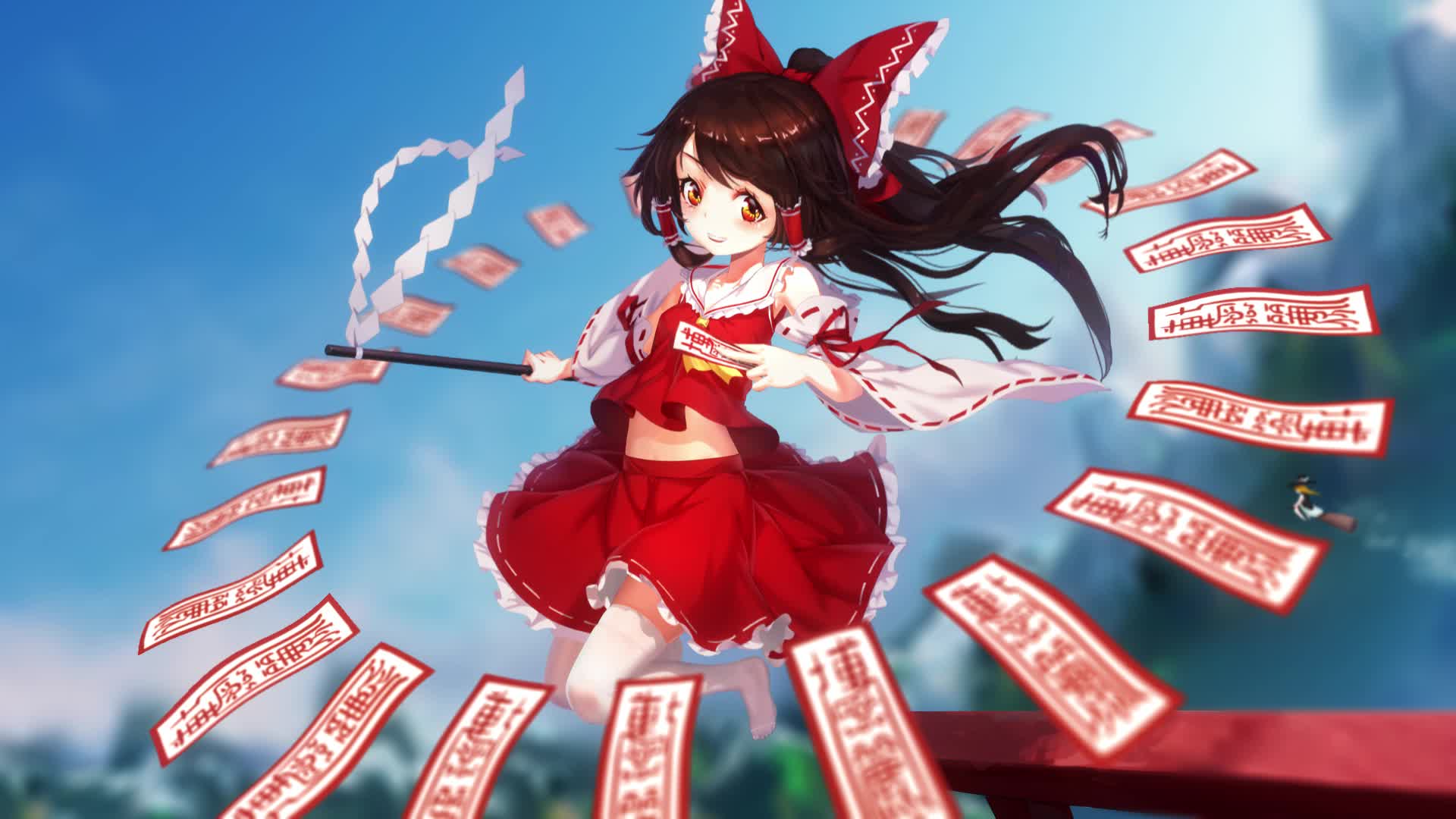 PC HD Hakurei Reimu 01 Live Anime Wallpaper live wallpaper
