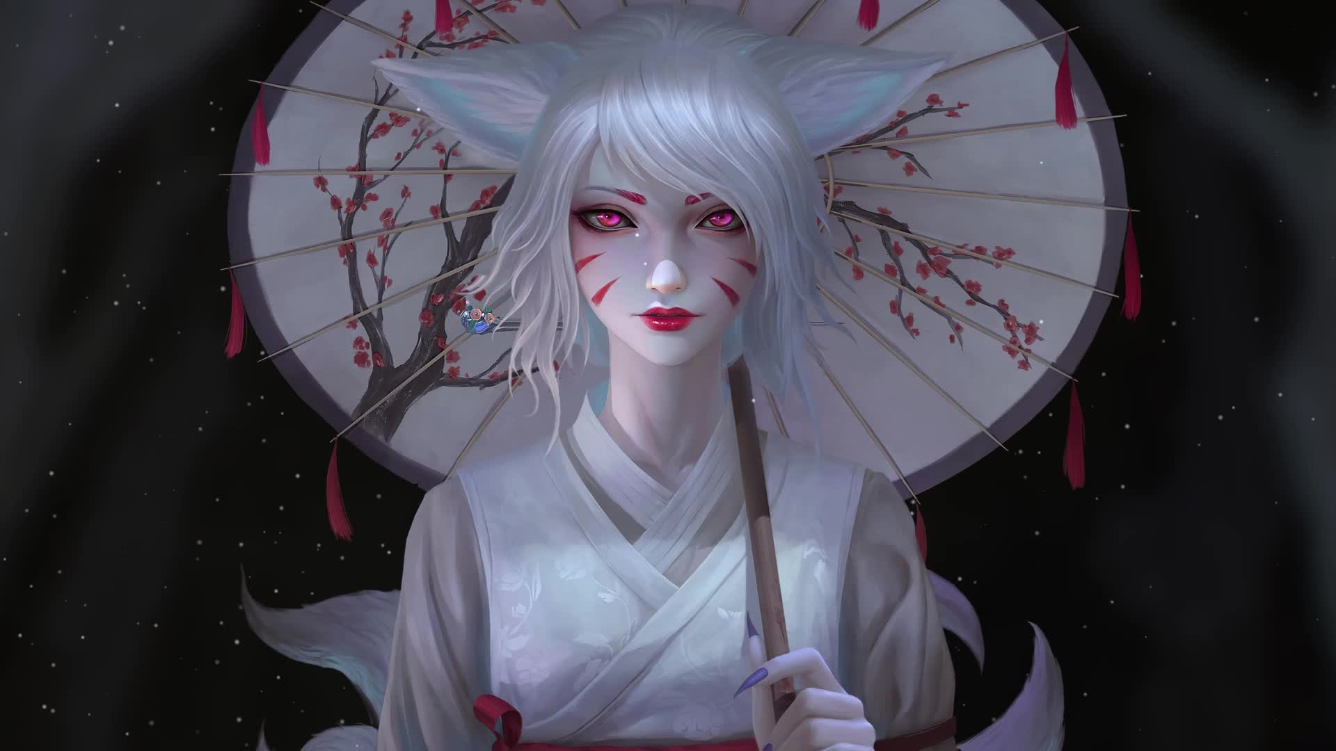 PC HD Winter Fox Live Anime Wallpaper