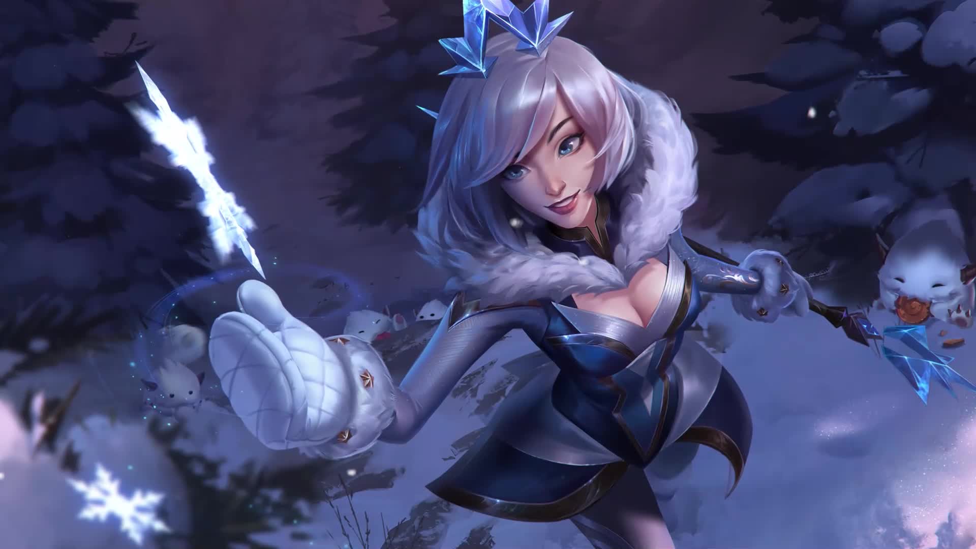 PC Desktop Game Elementalist Lux Ice Form Snowdown League Of Legends Live Wallpaper