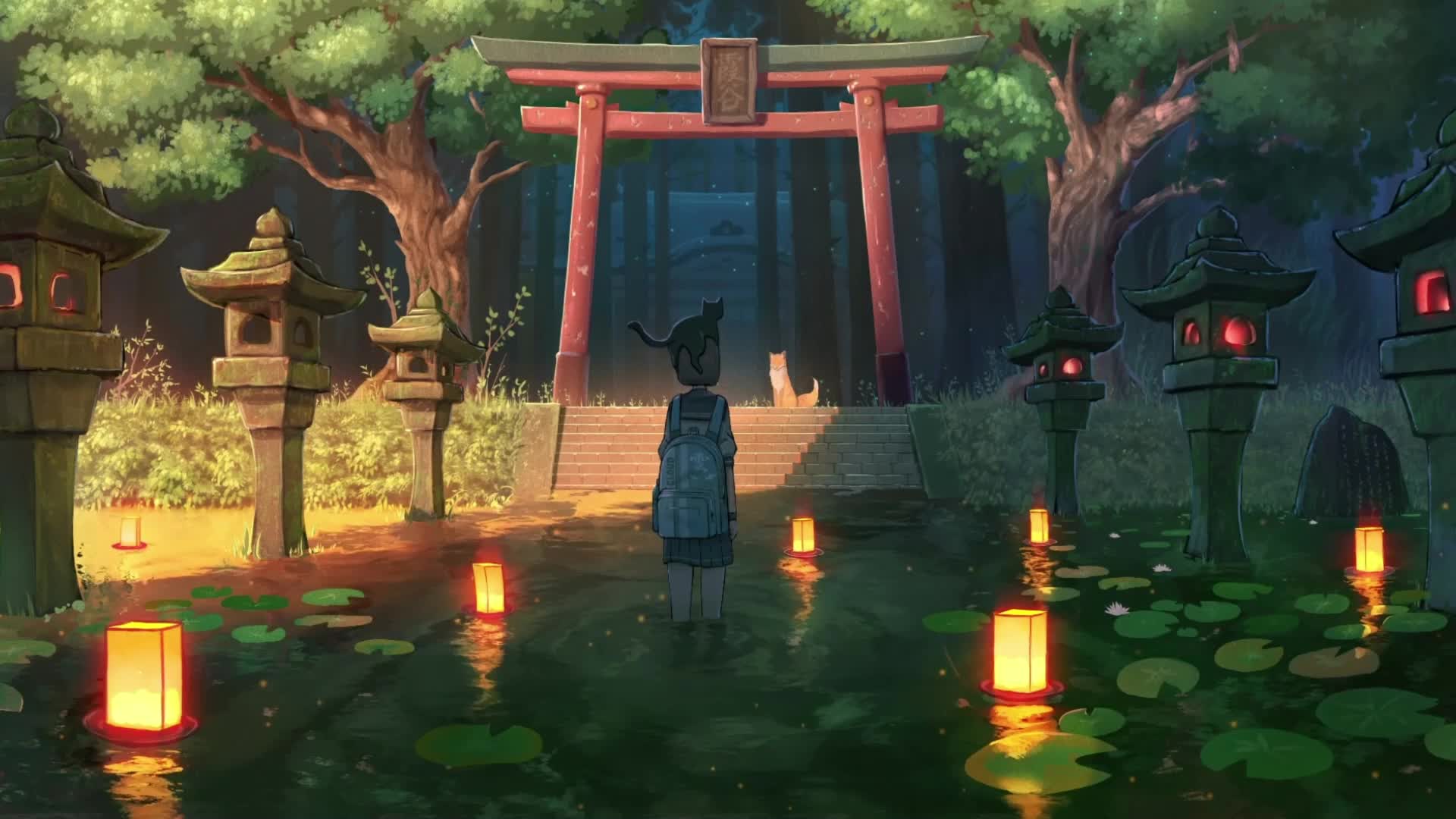 PC Desktop Anime School Girl Adventure Live Wallpaper