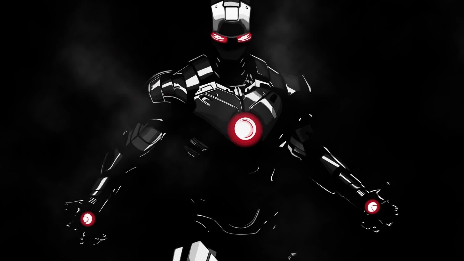 PC Desktop Iron Man Black Armor Live Wallpaper