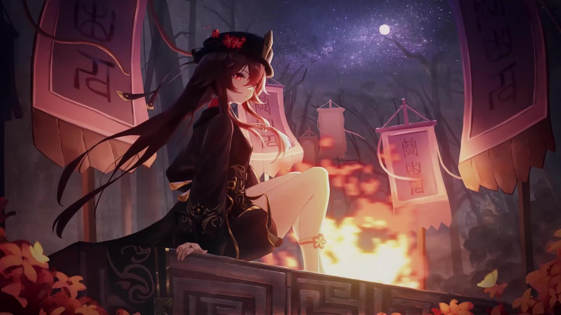 PC Desktop Hu Tao Genshin Impact 1080p Desktop Live Wallpaper