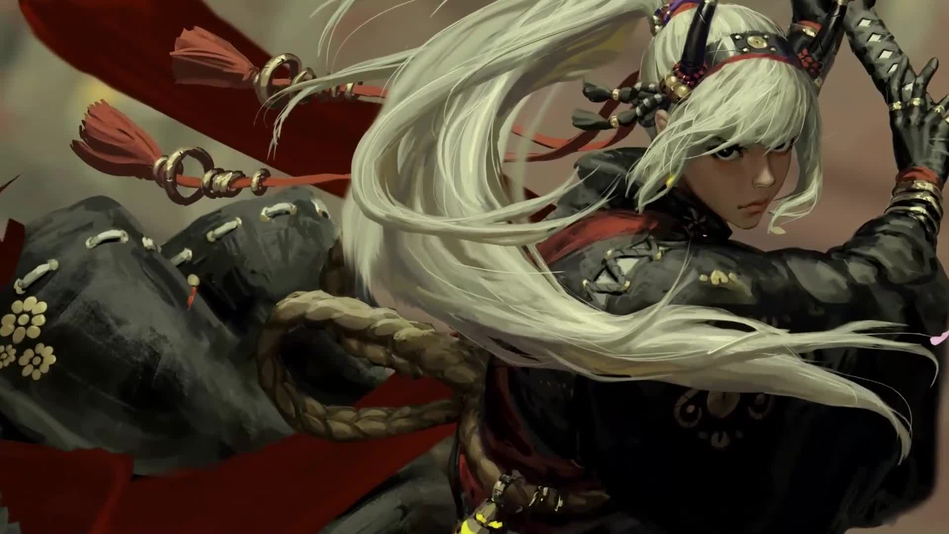 PC Desktop Blonde Samurai Live Wallpaper