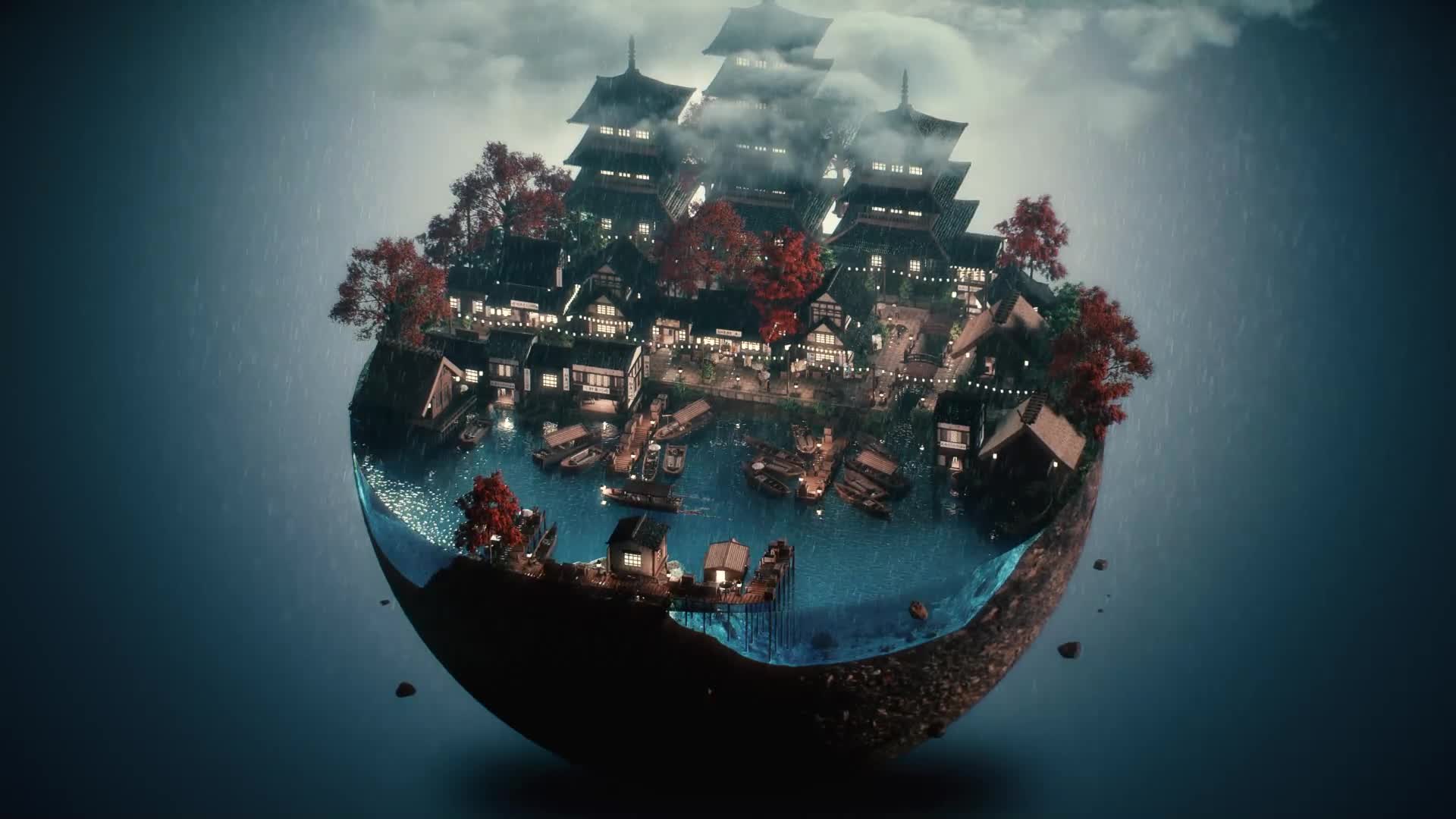 PC Desktop Late Afternoon Drizzle 1080p Live Wallpaper