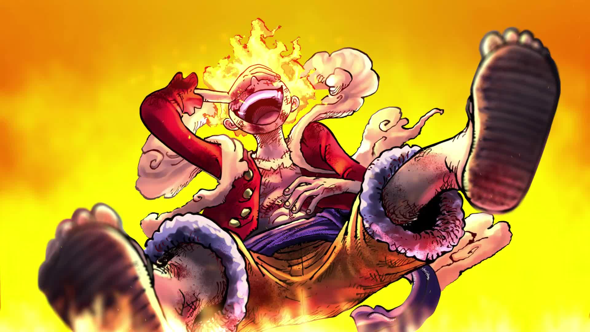 PC Desktop One Piece Luffy Gear 5 Laugh PC Desktop Live Wallpaper