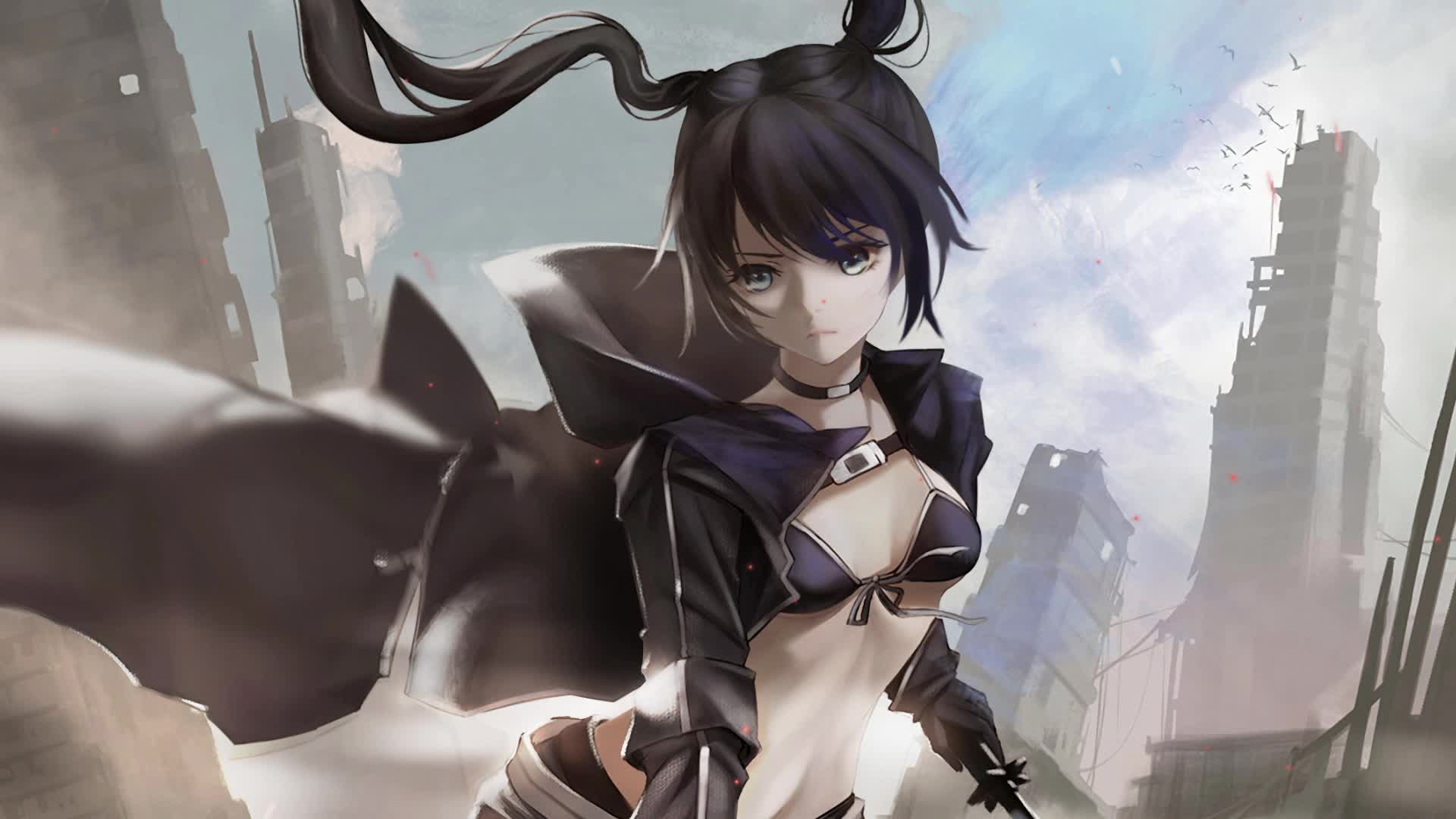 PC Desktop Black Rock Shooter Cybust PC Desktop 1080p Live Wallpaper