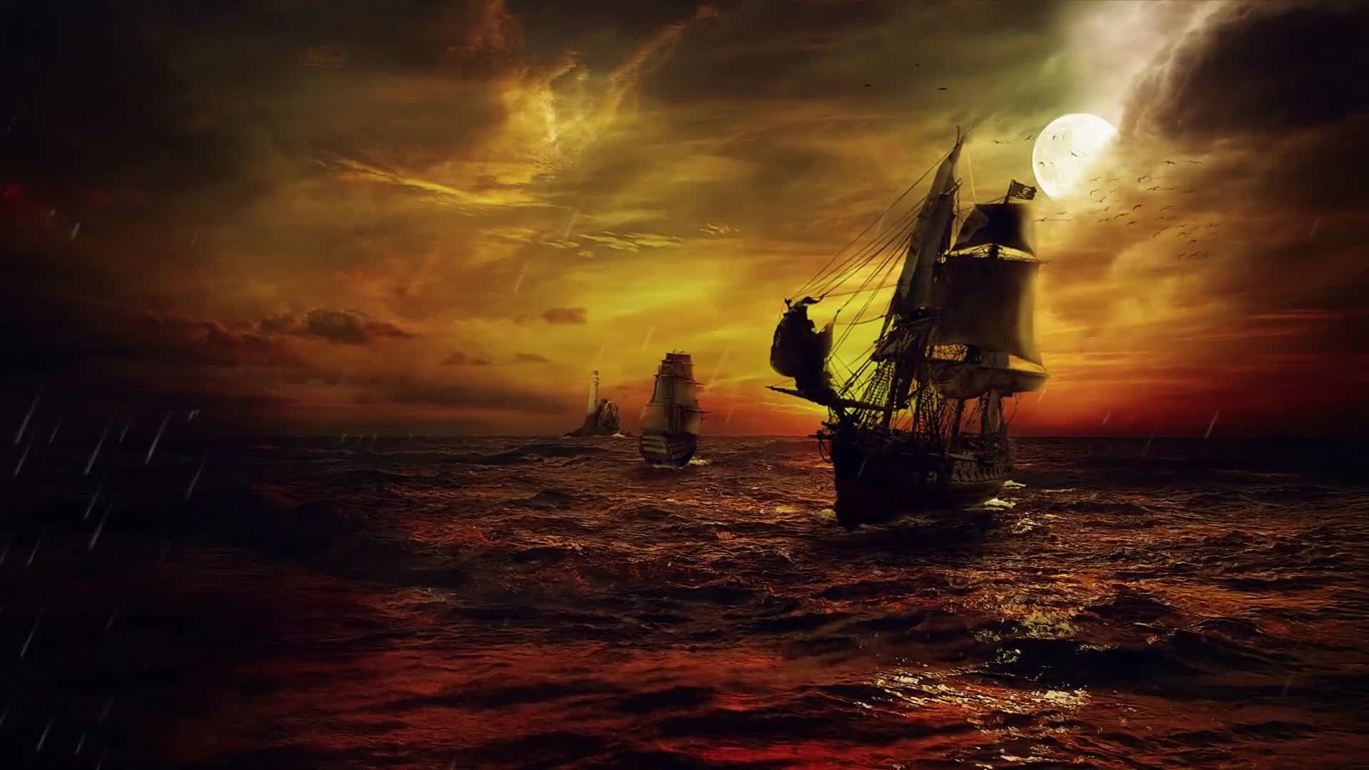 PC Desktop Ship Pirates Live Wallpaper