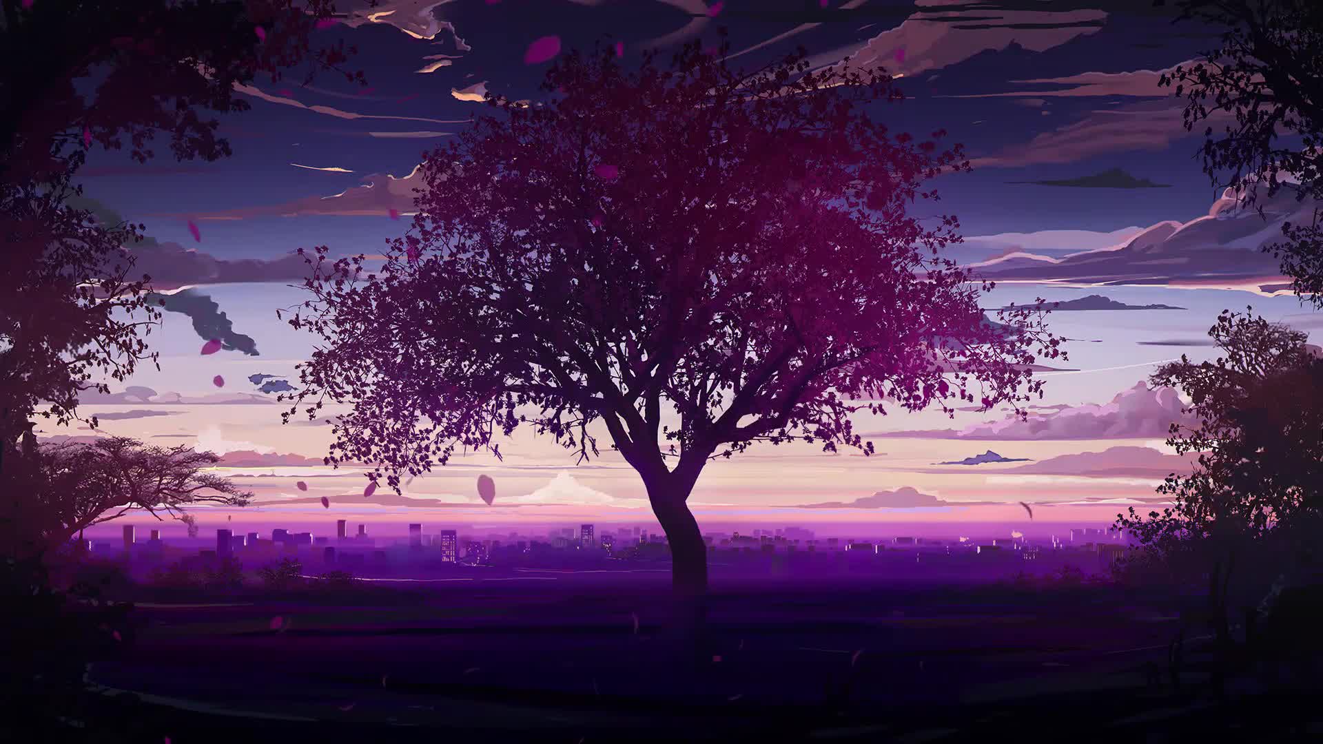 PC Desktop Crimson Tree 4 Live Wallpaper