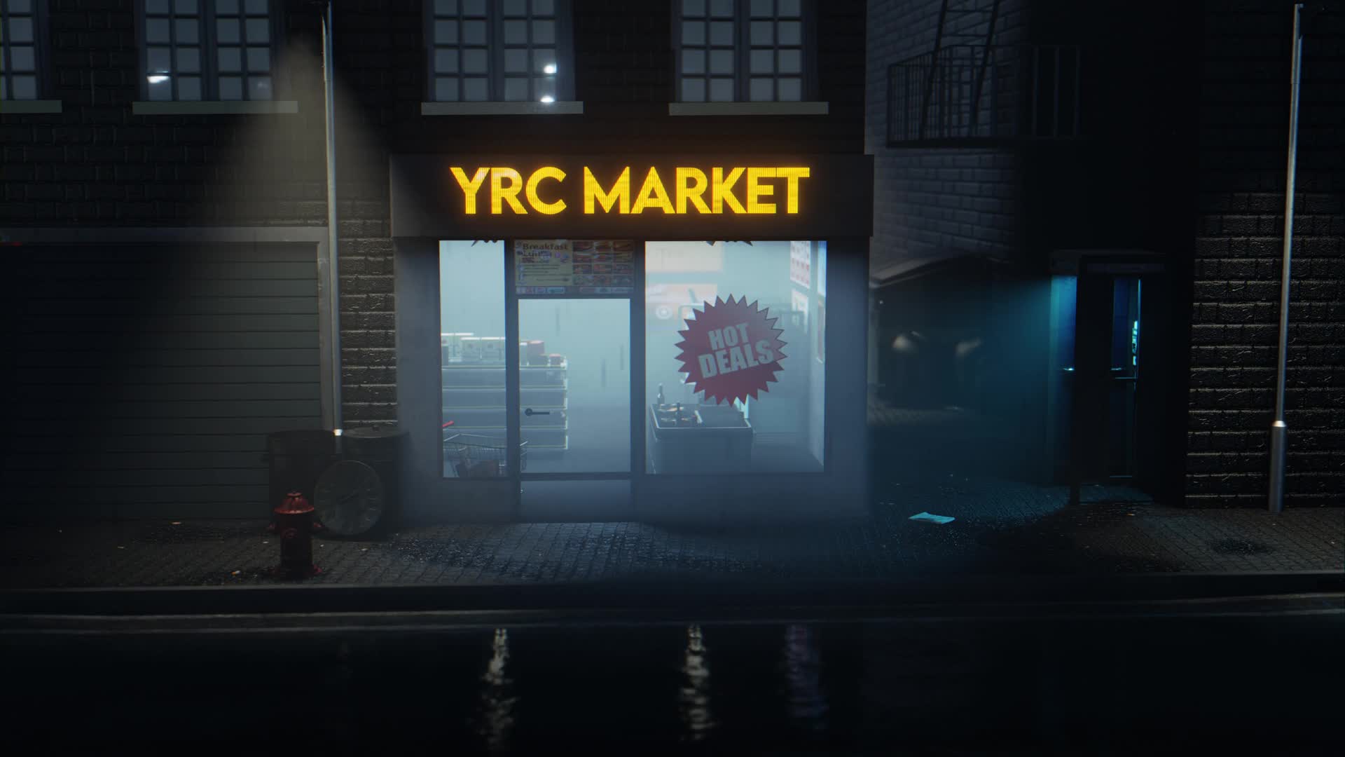 PC Rainy City Scene Loop Desktop Live Wallpaper