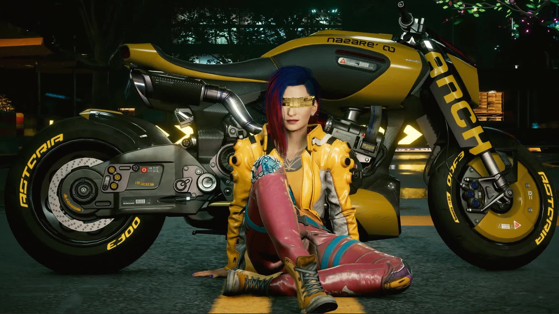 CP2077 Game Motorcycle Live Wallpaper For PC