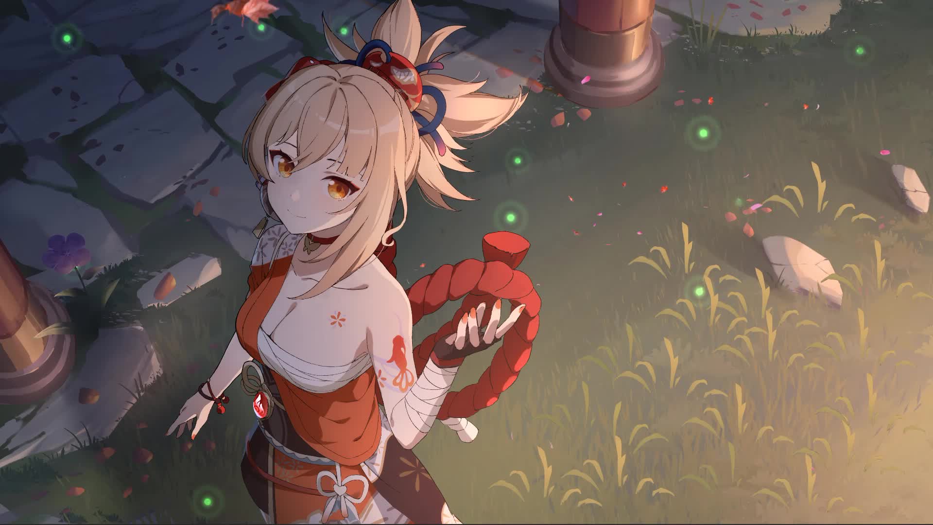 Genshin Impact Yoimiya & Sakura Live Wallpaper