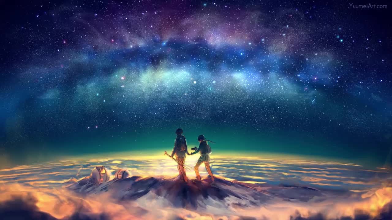 Couple Starry Night Sky HD Live Wallpaper For PC