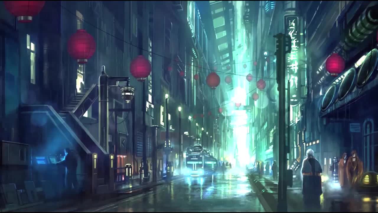 Rainy Chinatown Road HD Live Wallpaper For PC