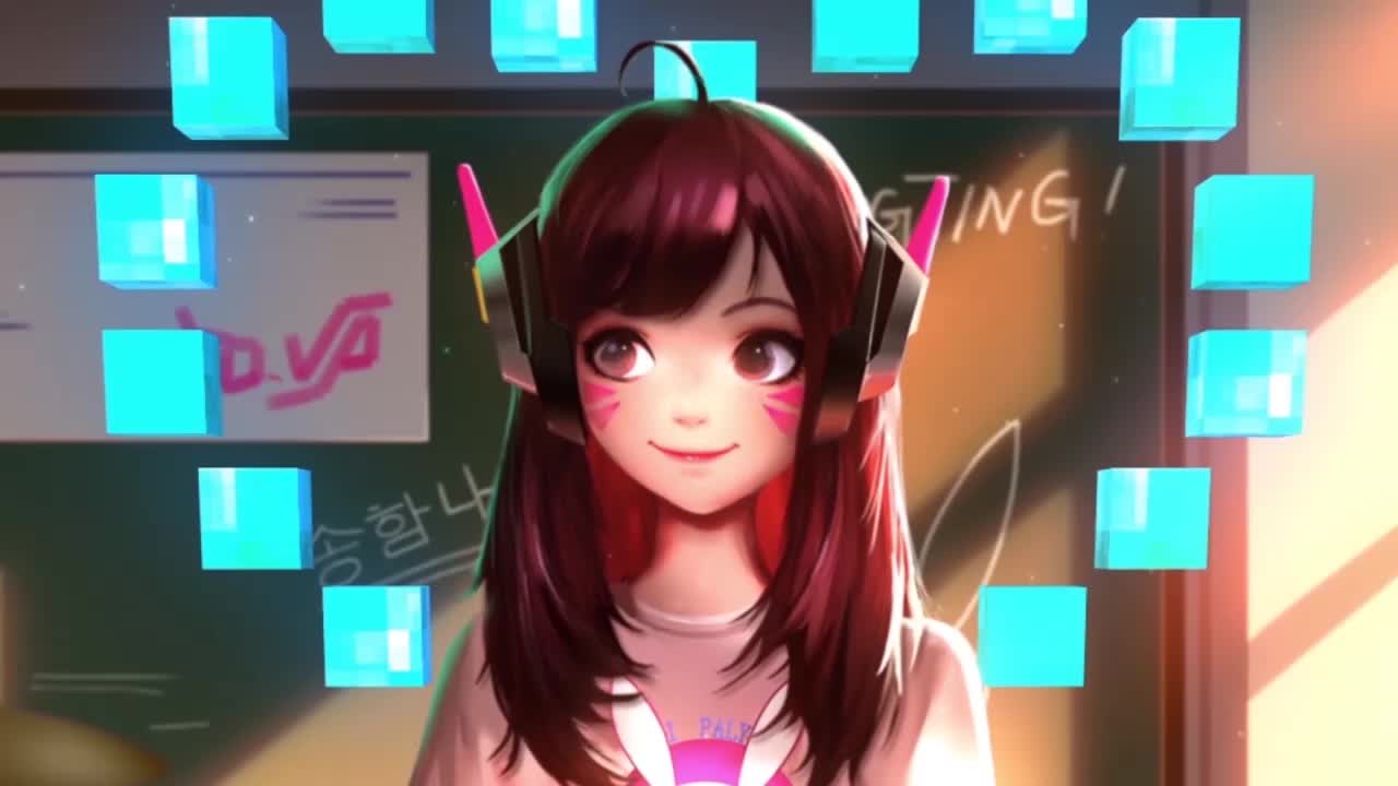Dva School Girl Artwork Overwatch  HD Live Wallpaper For PC