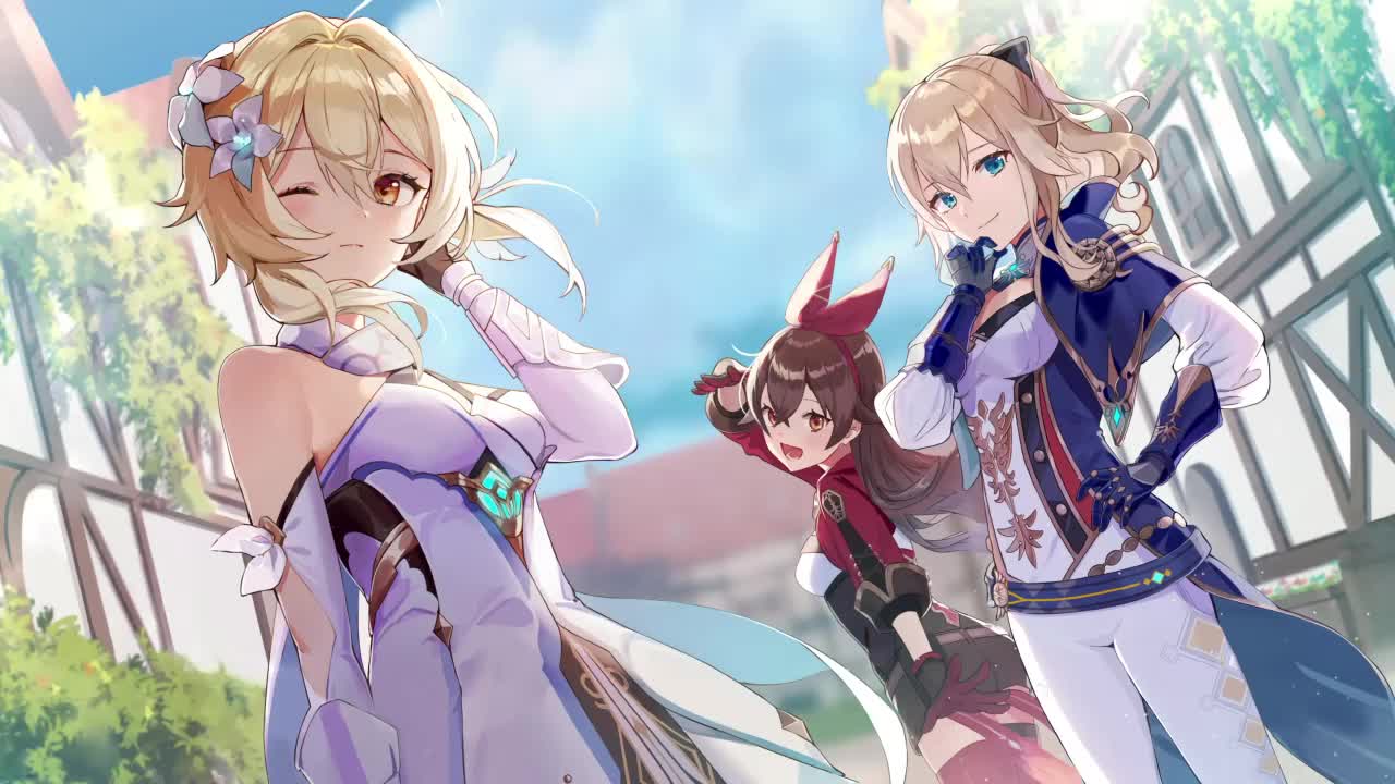 Lumine Jean Amber Genshin Impact HD Live Wallpaper For PC