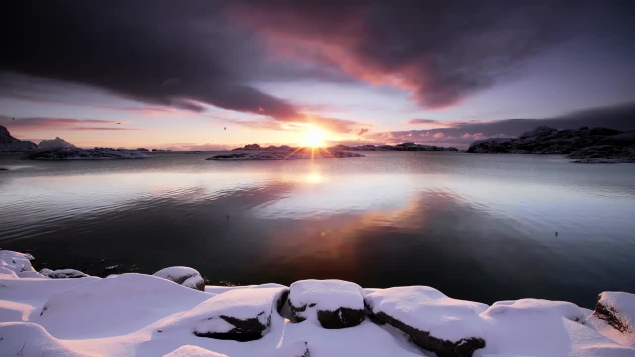Icy Sunrise HD Live Wallpaper For PC
