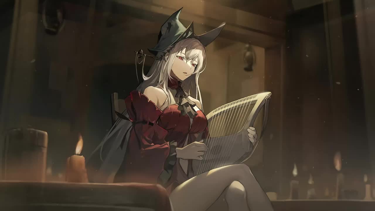 Skadi Playing Harp Arknights HD Live Wallpaper For PC