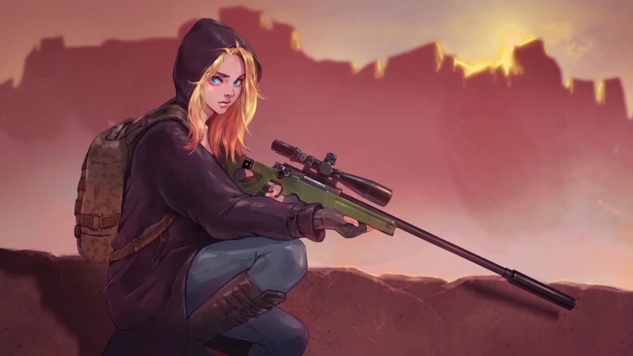 Sniper Girl HD Live Wallpaper For PC