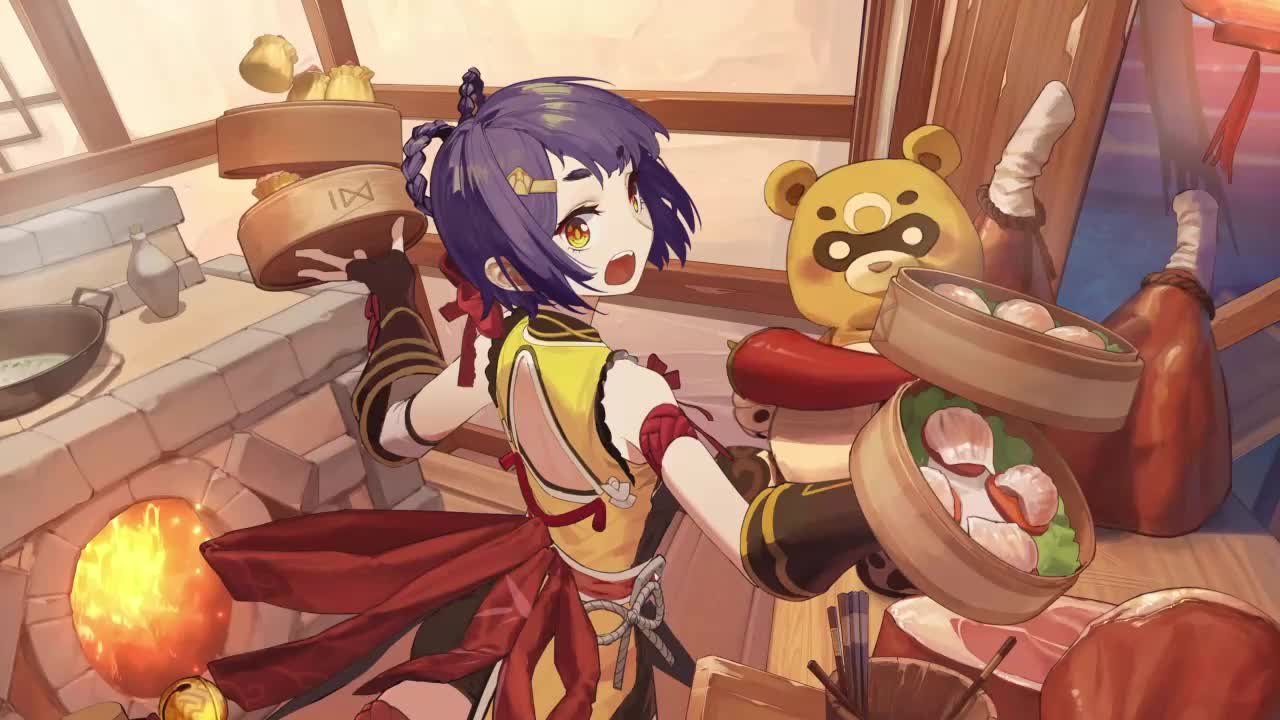 Xiangling And Guoba Genshin Impact HD Live Wallpaper For PC