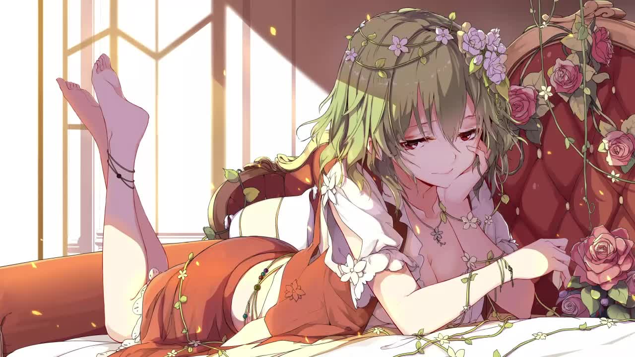 Yuuka Kazami Lying On Sofa Touhou HD Live Wallpaper For PC live wallpaper