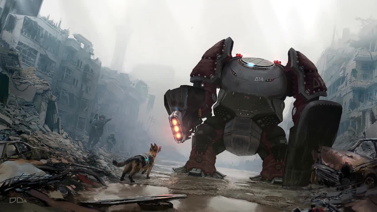 Robot Sci Fi Apocalypse HD Live Wallpaper For PC