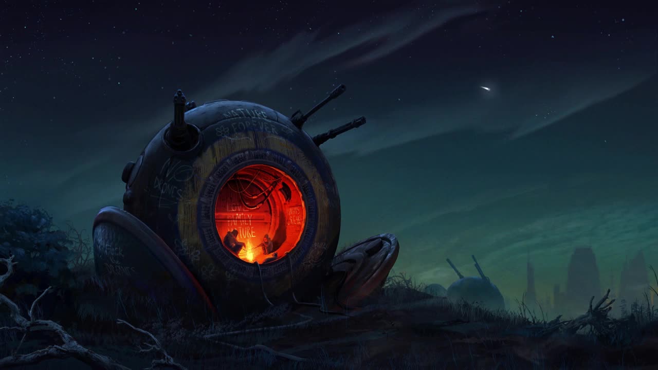 Post Apocalyptic Fireplace HD Live Wallpaper For PC