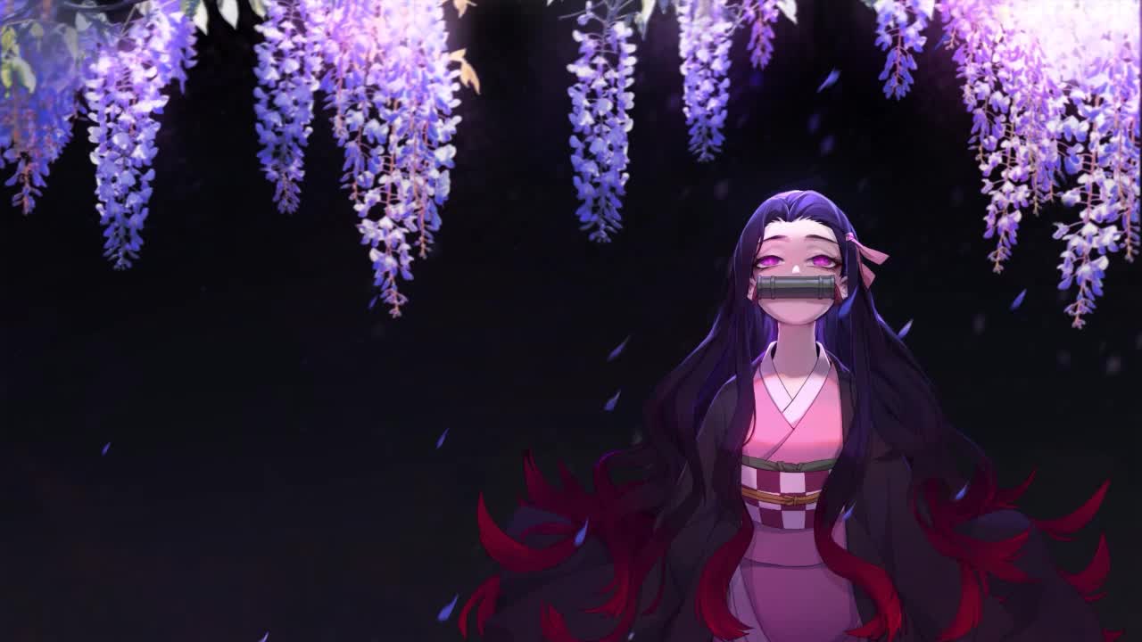 Nezuko Kamado Wisteria Kimetsu No Yaiba HD Live Wallpaper For PC
