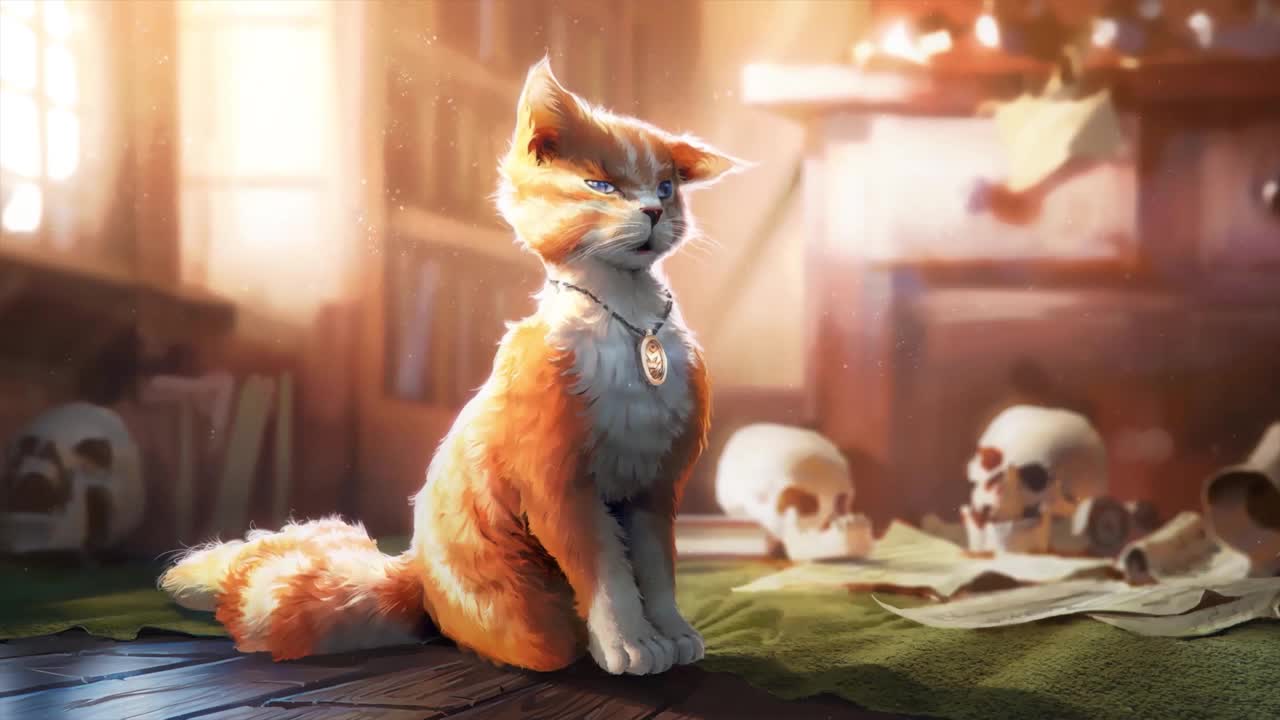 Ginger White Cat HD Live Wallpaper For PC