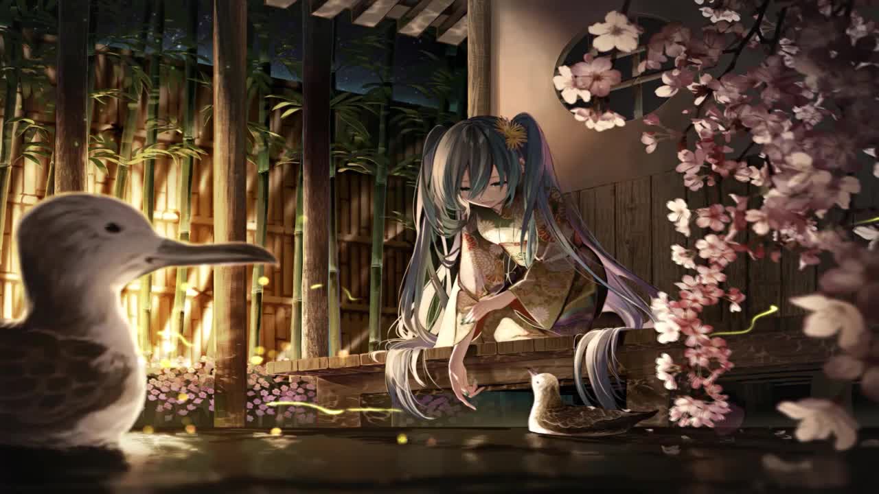 Hatsune Miku In Kimono Vocaloid HD Live Wallpaper For PC