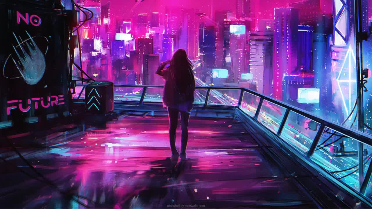 Cyberpunk City Girl HD Live Wallpaper For PC