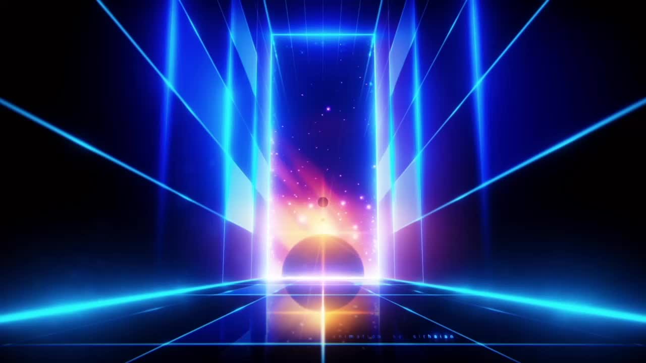 Corridor Retro In Space HD Live Wallpaper For PC