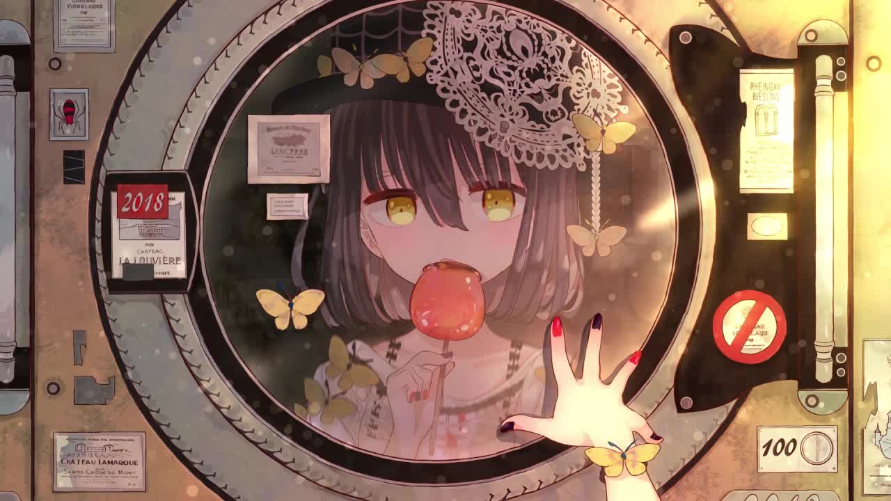 Anime Girl Standing In Front Of Washing Machine HD Live Wallpaper For PC