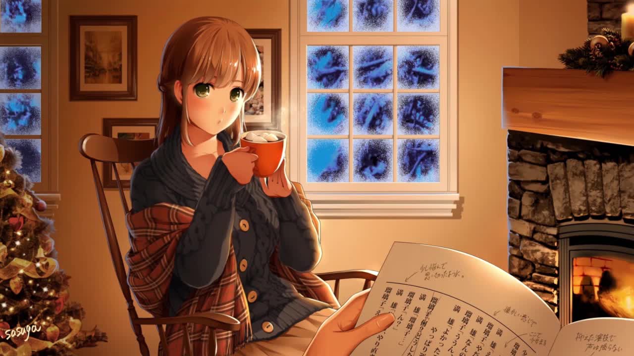 Hina Tachibana Drinking Hot Coffee Domestic Na Kanojo HD Live Wallpaper For PC live wallpaper
