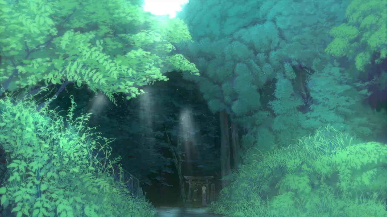 Maribel Hearn Renko Usami At A Forest Shrine Touhou Project HD Live Wallpaper For PC