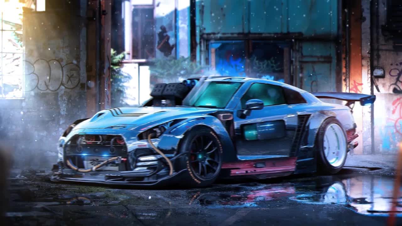 Nissan Gt R Cyberpunk HD Live Wallpaper For PC