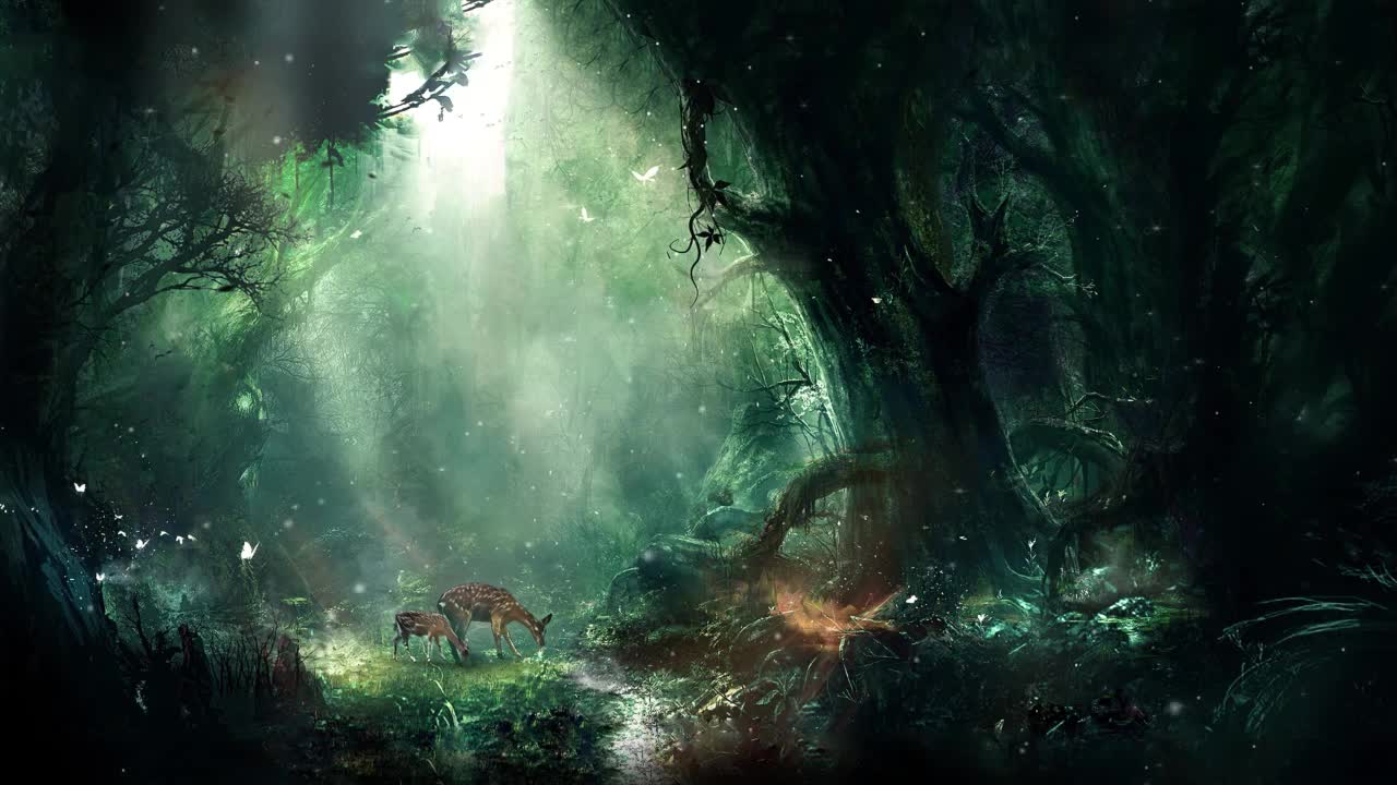 Deer In The Forest HD Live Wallpaper For PC live wallpaper